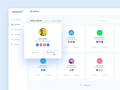Dashboard Design - My Clients Screen WIP application design dashboard dashboard design ui ui design ux ux design web app design web application web application design web design