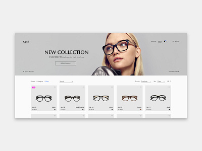 Opte ecommerce interface landing layout minimal modern ui ui design web web design website