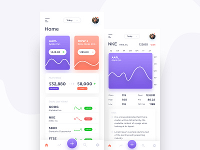 Stock App Exploration android app app design design dribbble ios minimal mobile app stock stock app stock market ui user interface