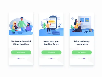 Digital agency app UI Kit agency app application clean creative design flat illustration inspiration minimal typography ui ux