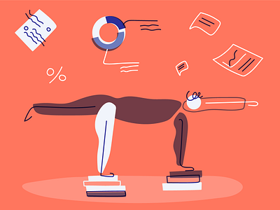 Balance abstract balance blog header blog illustration career editorial illustration line sales work worklife