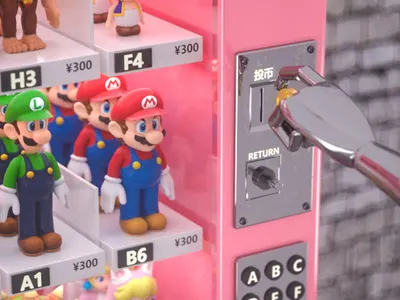 Mario coin machine c4d oc ps