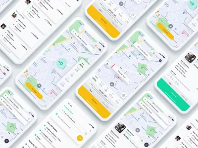 Taxi Booking App app booking app cabs flow diagram inspiration ios location map taxi taxi app uber ui ui inspiration user experience user interface ux