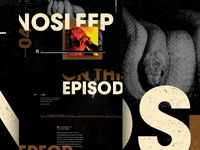 Mocktober 2018 - The No Sleep Podcast dark grit halloween media mocktober podcast spooky story textures web design website