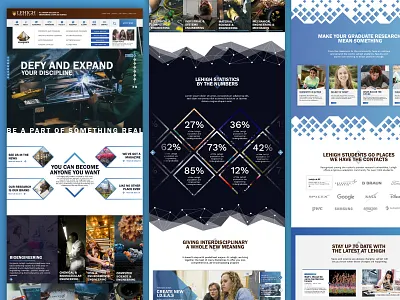 Lehigh Engineering Website color design design front end back end gradient graphic scheme typography ui ux vector web