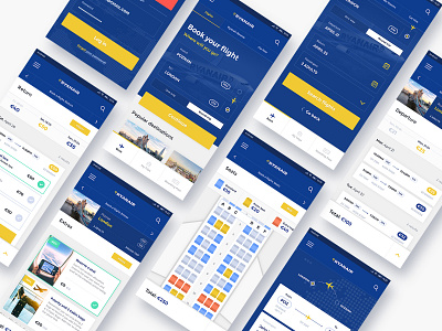 #6 - RyanAir - Mobile App Redesign Concept airline animation app clean design flat flight flights graphic minimalism mobile modern ui ux