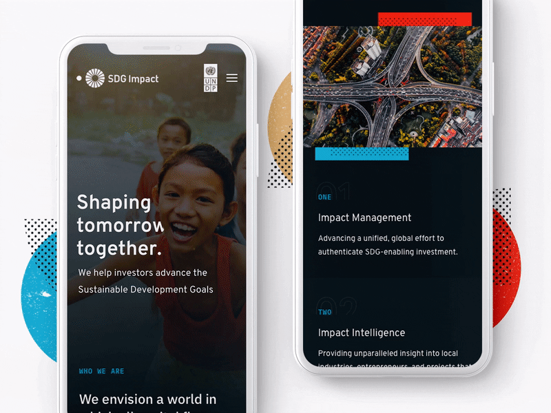 United Nations Mobile Animation - SDG Impact animation gif hero hero animation landing mobile mobile web mobile website responsive responsive design web