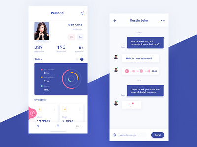 App practice app app design blank card design financial graph icon lists mobile ui ux web
