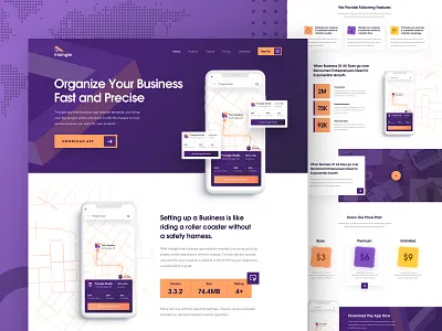 App Landing Page 2018 trends app landing page app marketing app promotion best website 2018 branding business app design landing page location app management app minimal mobile app product typography ui ux web web design website design company