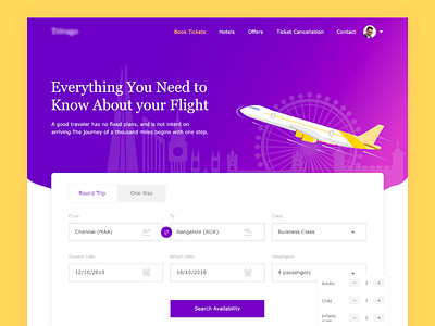 Travel Landing Page booking booking app chennai colors gradient travel ui web app