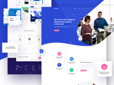 Creative Agency Landing Page. agency agency branding agency landing page clean consultants coporate dribbble dribbble top design landing page landing page ui minimal ux web webdesign website