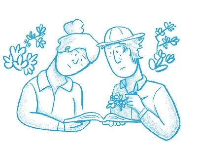 Berry Hunters berry blue cartoon character design characters line art pencil safari shading