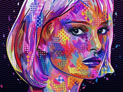 Pop Natalie abstract abstract colors actress alessandro pautasso art closer colors divas illustration kaneda kaneda99 natalie natalie portman pattern photoshop pop art portrait texture
