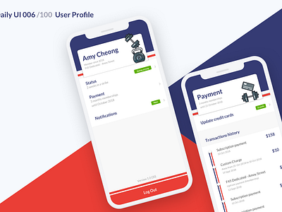 Daily UI 006: User Profile app branding challenge daily 100 daily 100 challenge dailyui dailyui 006 design f45 gym illustration mobile ui