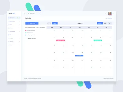 Calander Design application calander clean concept creative dashboard dashboard design design inspiration minimal typography ui ux website