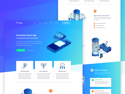 Flanka - Website Design design gradient homepage landing landing page ui uidesign uxdesign web website