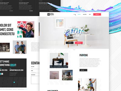 WEPAINTNY - Website clean design graphic landing design landing page minimal painter typography ui ux wallpapers web website