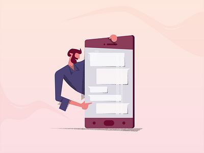 Hidden addiction cell phone character character art character concept characterdesign color design flat gradient hidden illustration texture vector