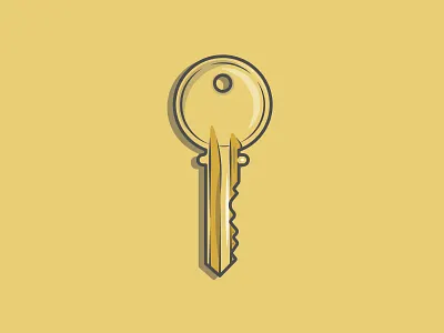 Key to where? closed colour door dribbble flat house icon illustration key lock metal open shot stroke unlock vector