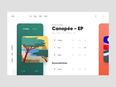 Musictime UI artist clean listen music play player playlist spotify ui