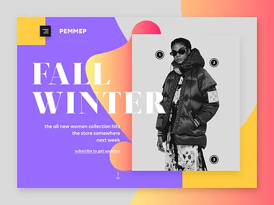 PEMMEP - Online fashion store design clothing design e commerce ecommerce fashion landing page luxury minimal off white one page ui ui design user interface web design website website design
