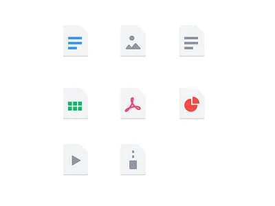 File Types clean dashboard fintech form getform icon icon set minimal ui