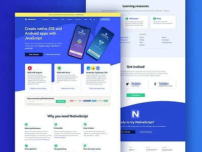 NativeScript.org Homepage design icon webdesign