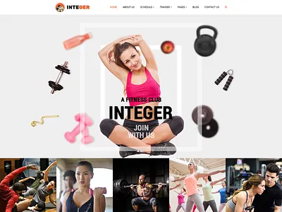 Fitness Gym PSD Template fitness gym gym psd gym template gym website psd template ui ux web design website psd yoga yoga psd