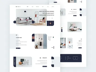 Interior Design Web Concept concept design design inteface interior design product design queble ui ux web design website