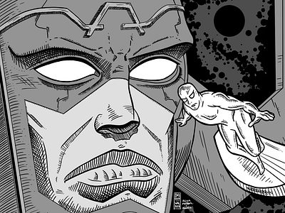 Silver Surfer | Inktober Day 14 art drawing galactus inking inktober inktober2018 marvel moebius silver surfer