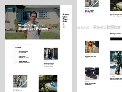 Emerica Blog article blog eccomerce grid journal layout magazine news skate typography web