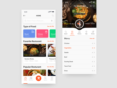 Nearby Food And Resturant Profile app eat favorite food google iphone x app meal menu minimal nandos nearby pin plan popular resturant resturantprofile review search sushi userinterface