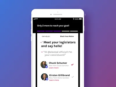 Purple Patriot mobile app