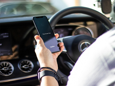 iPhone XS Car PSD Mockup car iphone iphone psd mockup psd