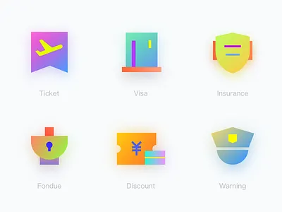 icon clean color discount fondue icon insurance logo project ticket ui visa warning