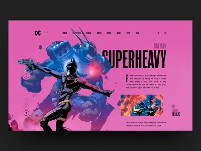 DC Concept – Stories III batman black comics concept interface typography ui ux web