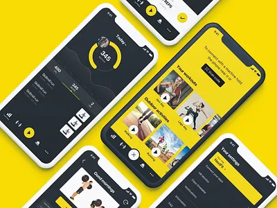 My wellness - a better gym experience clean creative design fitness fitness app minimal modern typography ui user interface ux