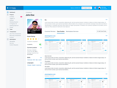 Expert Profile - Case Studies case study ecommerce expert mobile profile shopify storetasker ui uiux ux web web app webapp