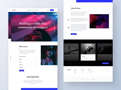Icebergs - Landing brands community creative emmanuel emmanuel julliot experts freelancers genius icebergs landing page landing page ui production project management strategy technology