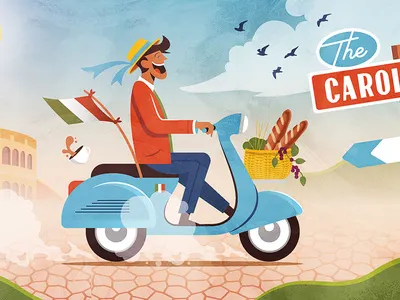 Italian Takeover branding design illustration italian retro texture vector vintage