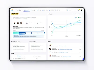 Icescrum Dashboard app branding clean design gradient icon identity ios logo minimal product type typography ui ux vector web website