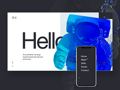ExtraHut website moodboard branding design flat identity illustration logo typography ui ux web website