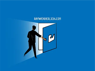 RAYWENDERLICH! coming out design door enter illustration illustrator invite knob light ray vector wenderlich