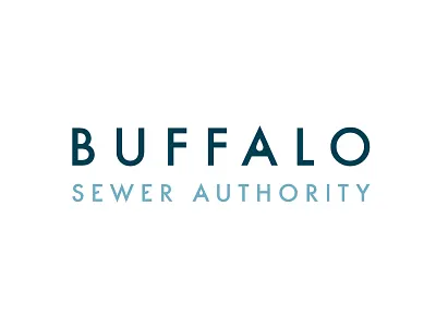 Buffalo Sewer Authority Branding authority blue brand brand guide branding buffalo buffalo ny business cards government logo minimal negative space sewer typography vector water wordmark