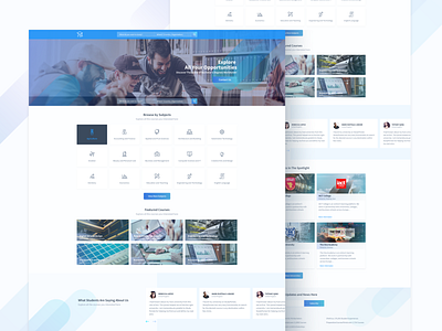 Bachelor Portal - Home education landing page portal student ui ux web design web ui