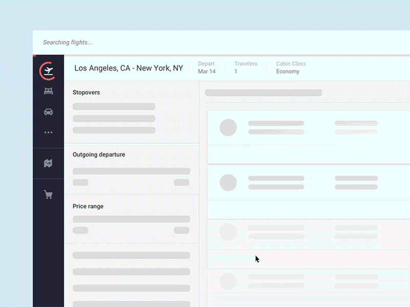 Loading Screen Animation for TRAVO animation case study clean dashboard flat loading motion shopping cart travel trip ui ux web webapp