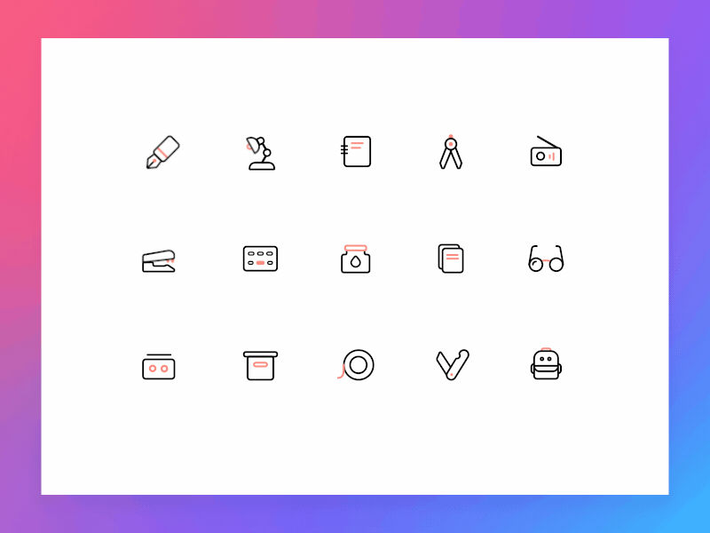 Stationary Icon Animation animation icon illustration