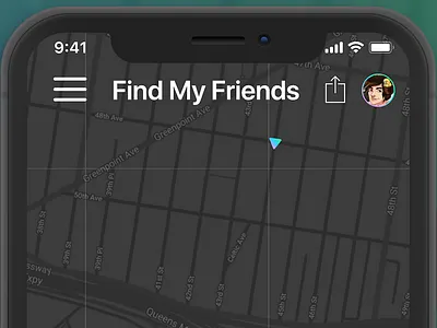 Daily UI #020 - Location Tracker app apple daily ui dailyui design find my friends iphone x location location tracker tracker ui ux