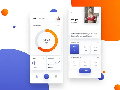 Workout stats & profile mobile app screens app dashboard design fitness fitness app gym ios profile sketch stats ui user experience ux workout workout app workout tracker