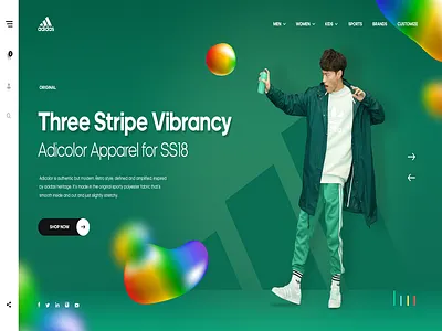 Adidas - Branding - Web Concept branding clean concept design illustration interface web